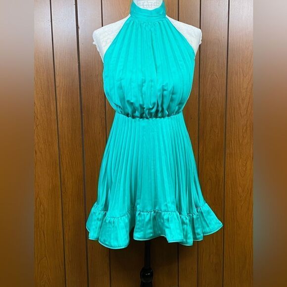 Amur  Amiri Pleated Halter Minidress size 2 - Picture 7 of 13